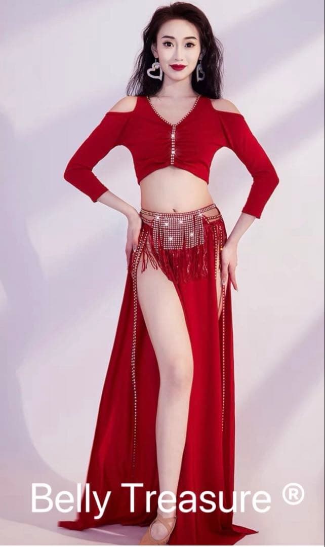赤 ベリーダンス セットアップ