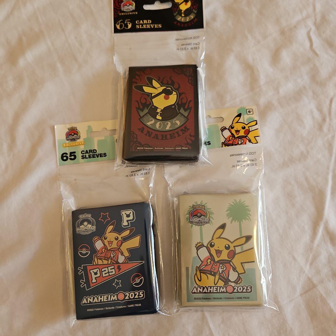 スリーブ セット 黒ピカ WCS 2025 ポケモン アナハイム