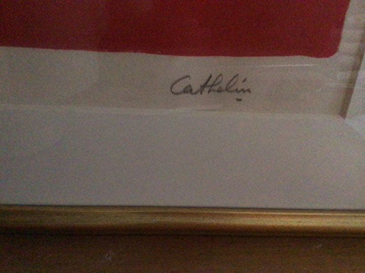 ⭕️⭕️真作ベルナール カトラン「赤いテーブルの上の紫陽花とペッパー」リトグラフ⭕️⭕️