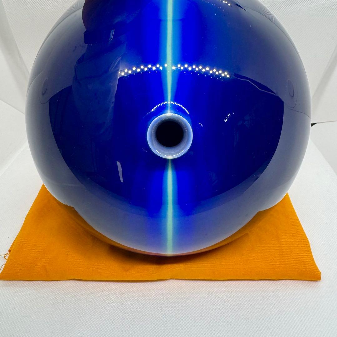 【超希少】九谷焼 人間国宝 三代 徳田八十吉 耀彩 線文 花瓶 金文字 壺 花瓶