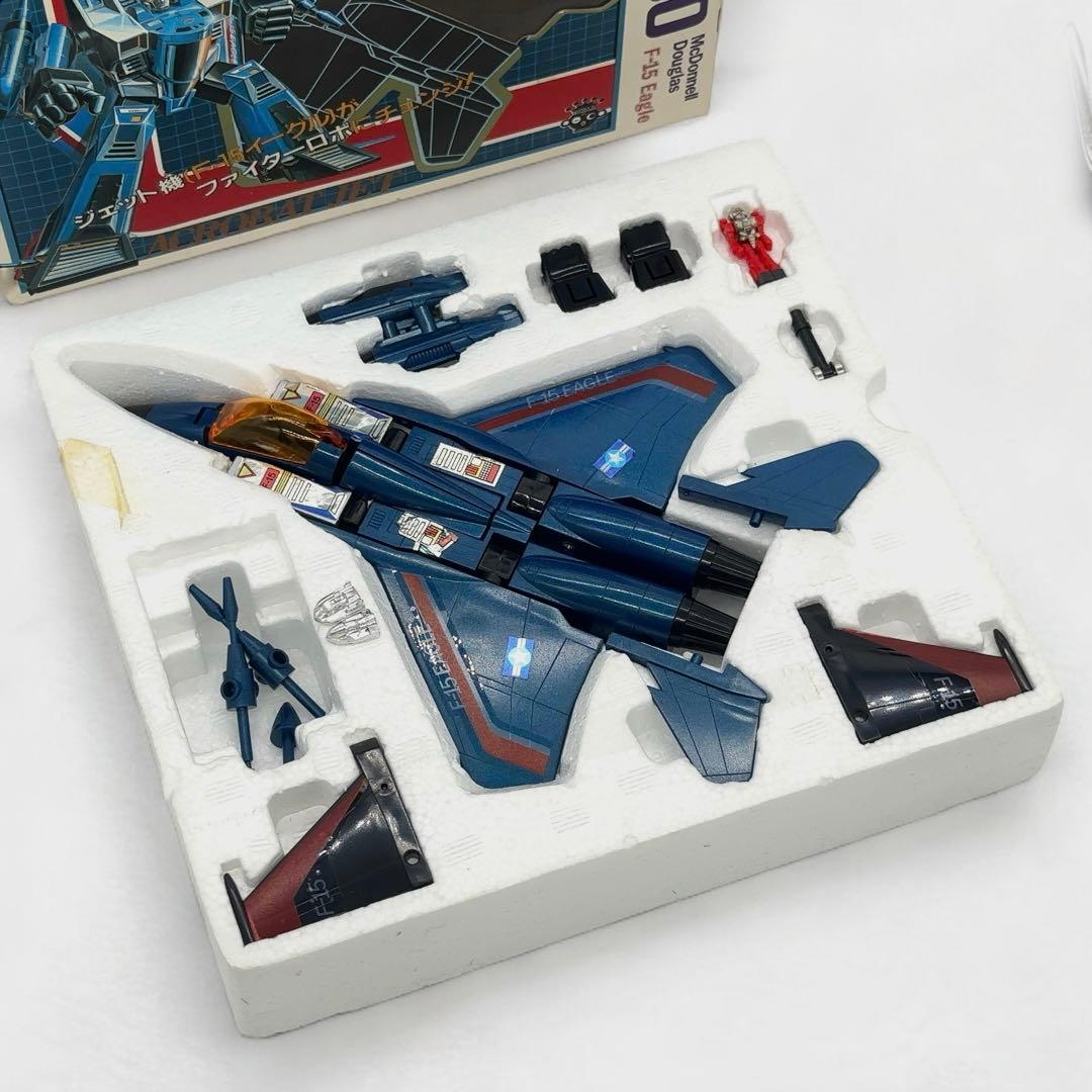 美品 タカラ ダイアクロン F-15 イーグル ジェット機ロボット ビンテージ