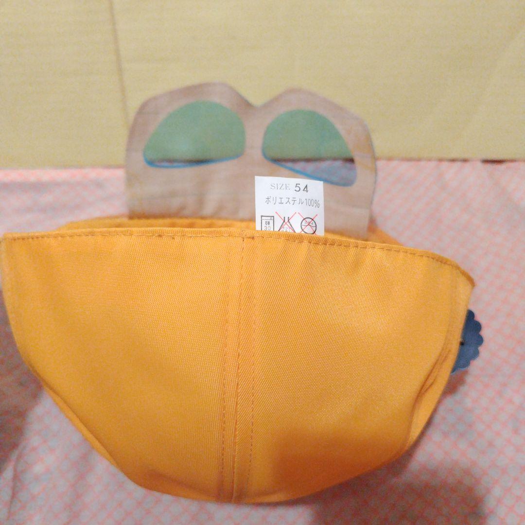 チェンジマン　デッドストック　帽子　黄色　ピンバッジ　色メガネ付き昭和レトロ当時