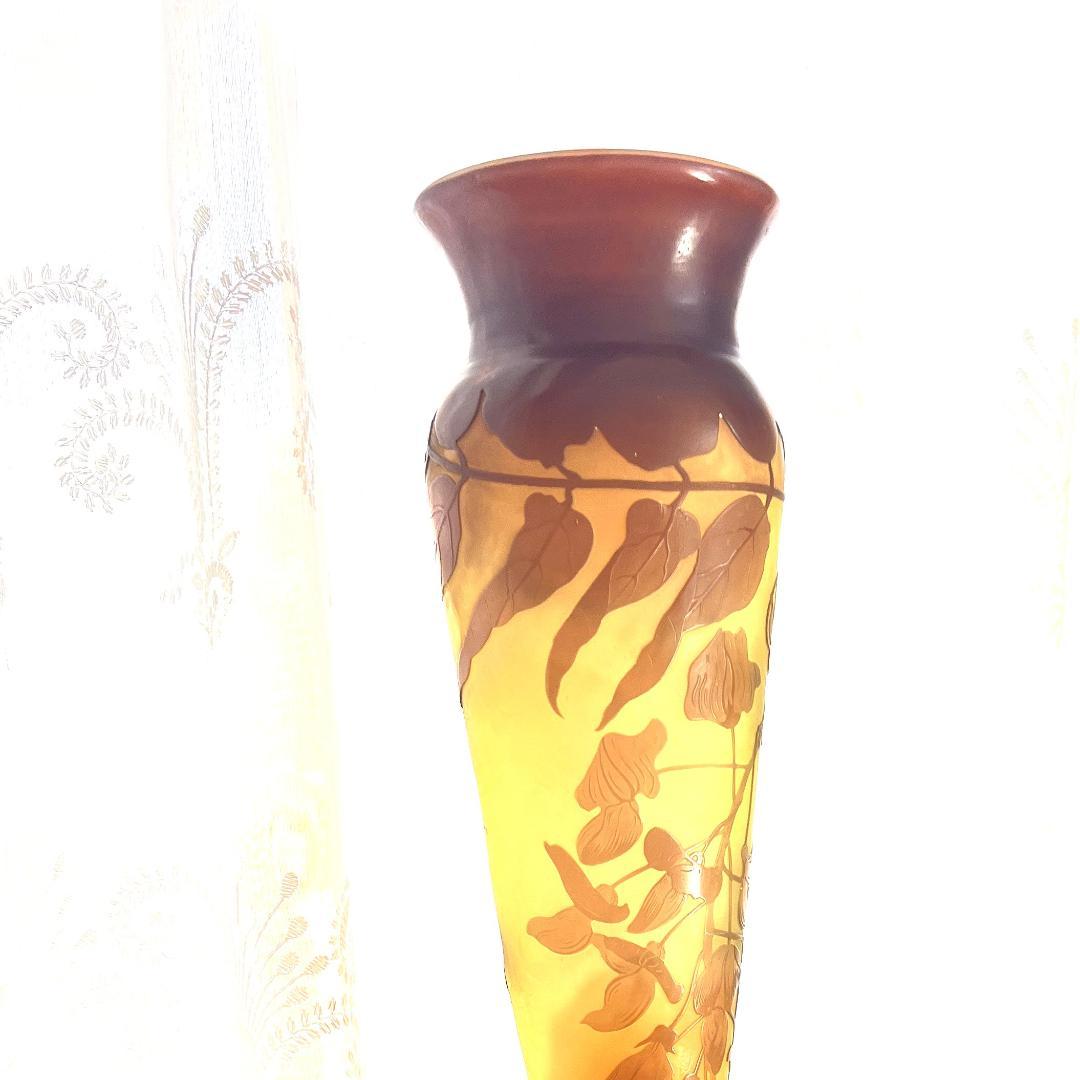 エミールガレ　Galle　花瓶　アールヌーボー　クレマチス