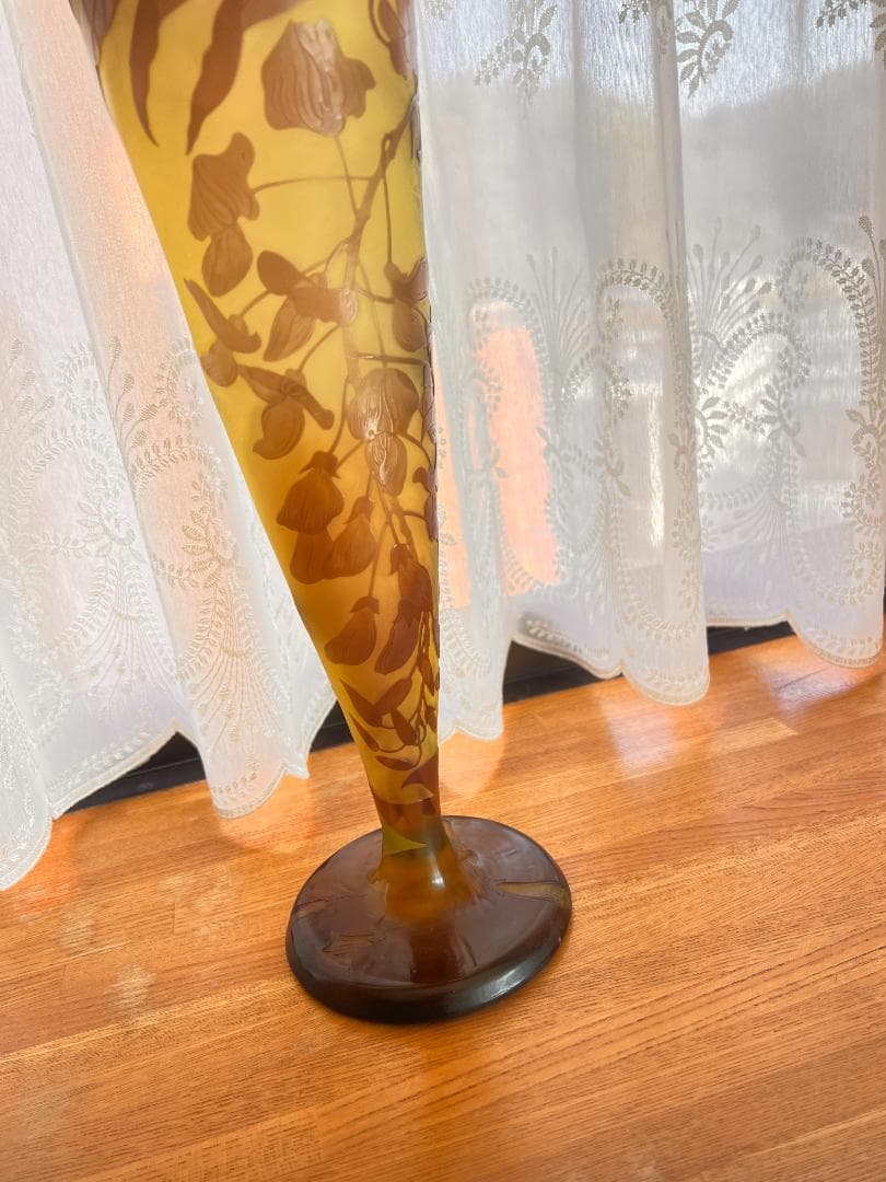 エミールガレ　Galle　花瓶　アールヌーボー　クレマチス