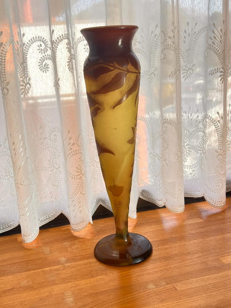 エミールガレ　Galle　花瓶　アールヌーボー　クレマチス