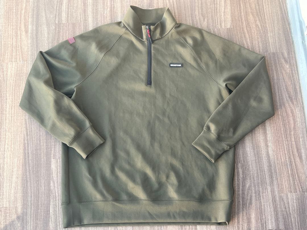 ブリーフィング BRIEFING 3Dロゴ ハーフジップジャケット XL