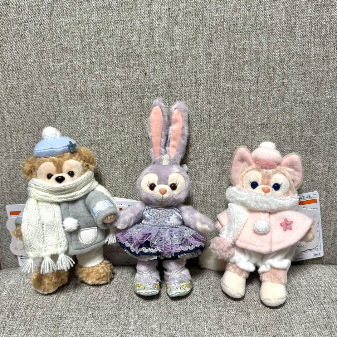 東京ディズニーシー　ダンシングスノーフレークス　ぬいぐるみバッジ　3体セット