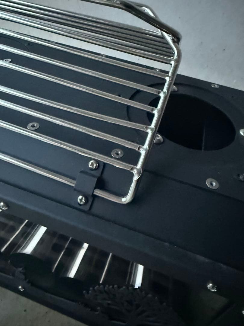 薪ストーブ 黒　収納バック付き　窓付き