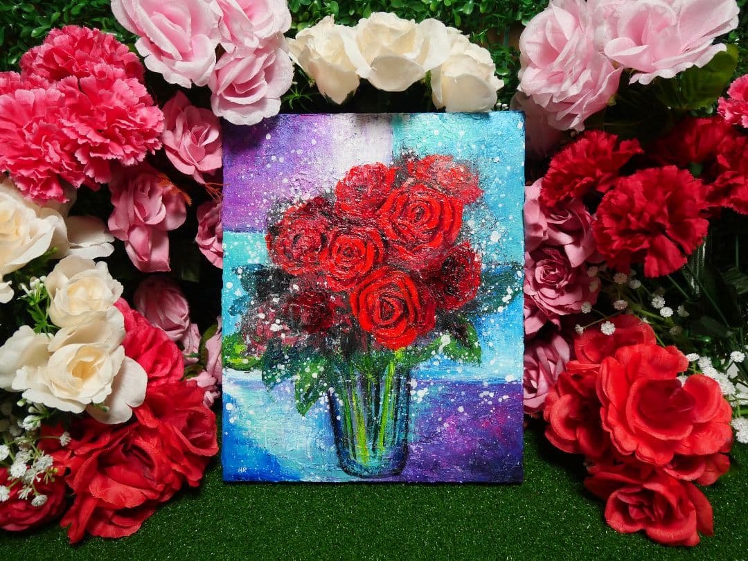 油絵 油彩 絵画 【薔薇】