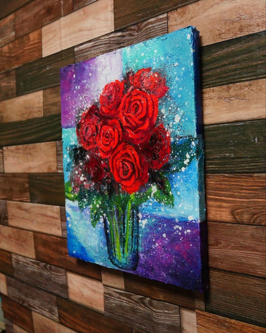 油絵 油彩 絵画 【薔薇】