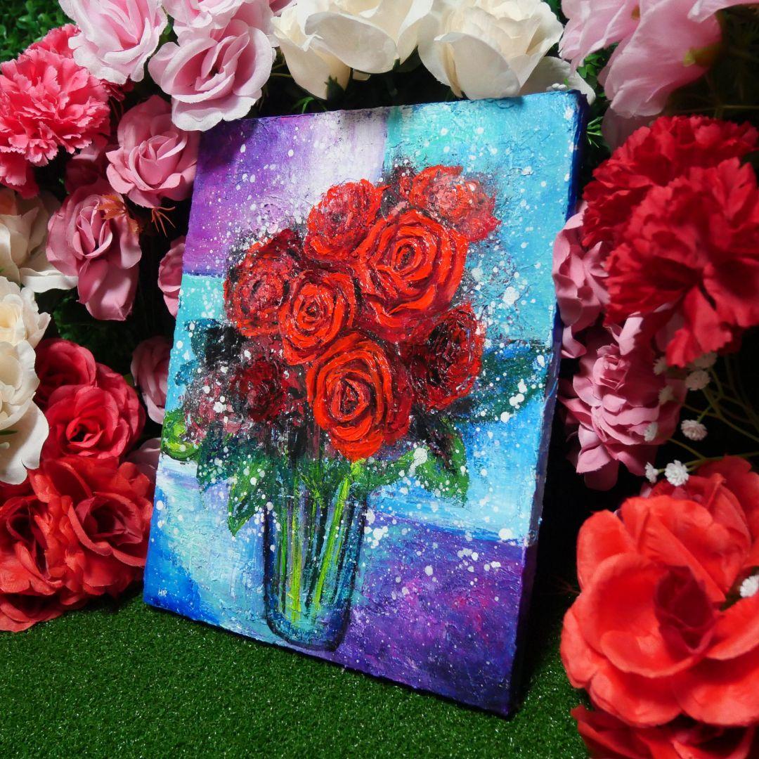 油絵 油彩 絵画 【薔薇】