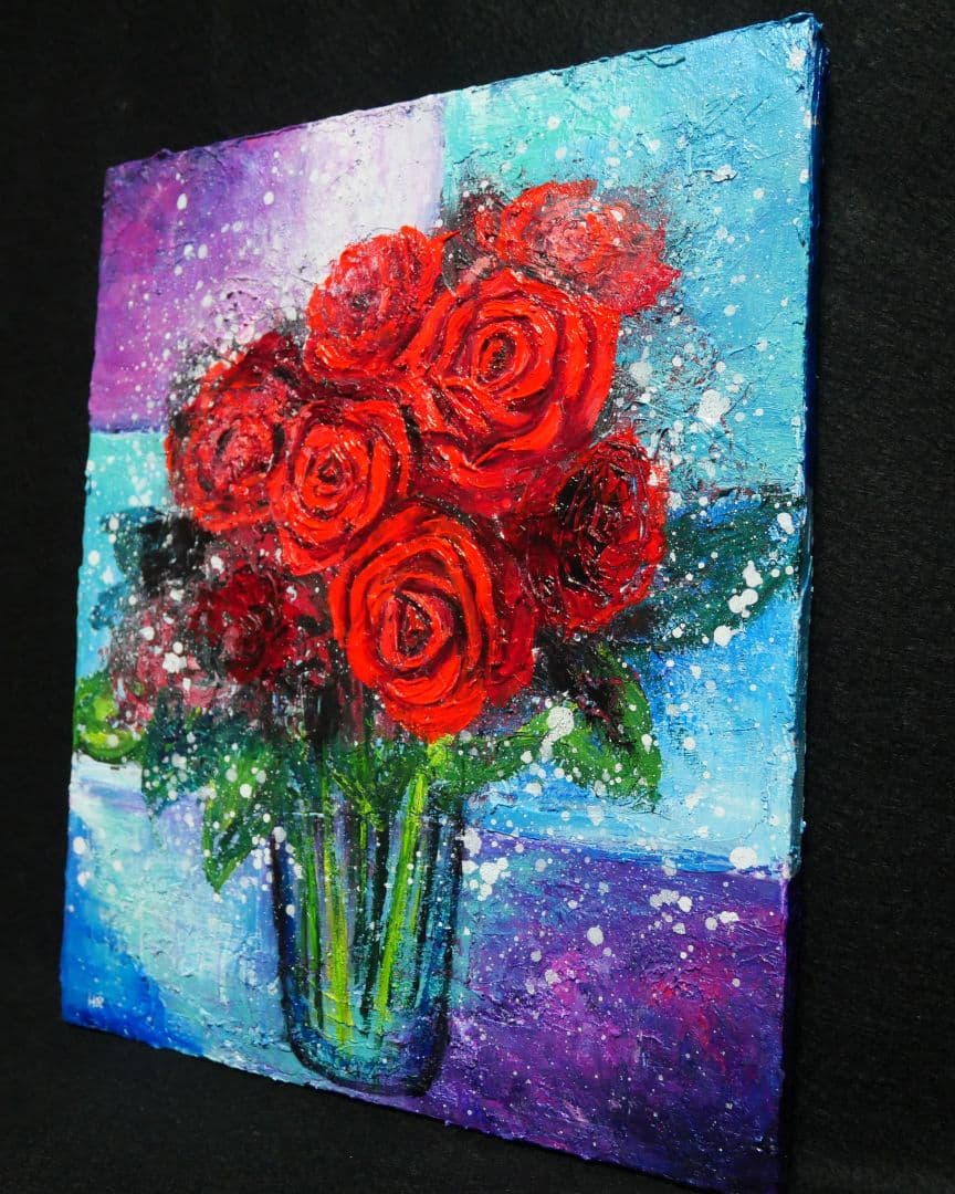 油絵 油彩 絵画 【薔薇】