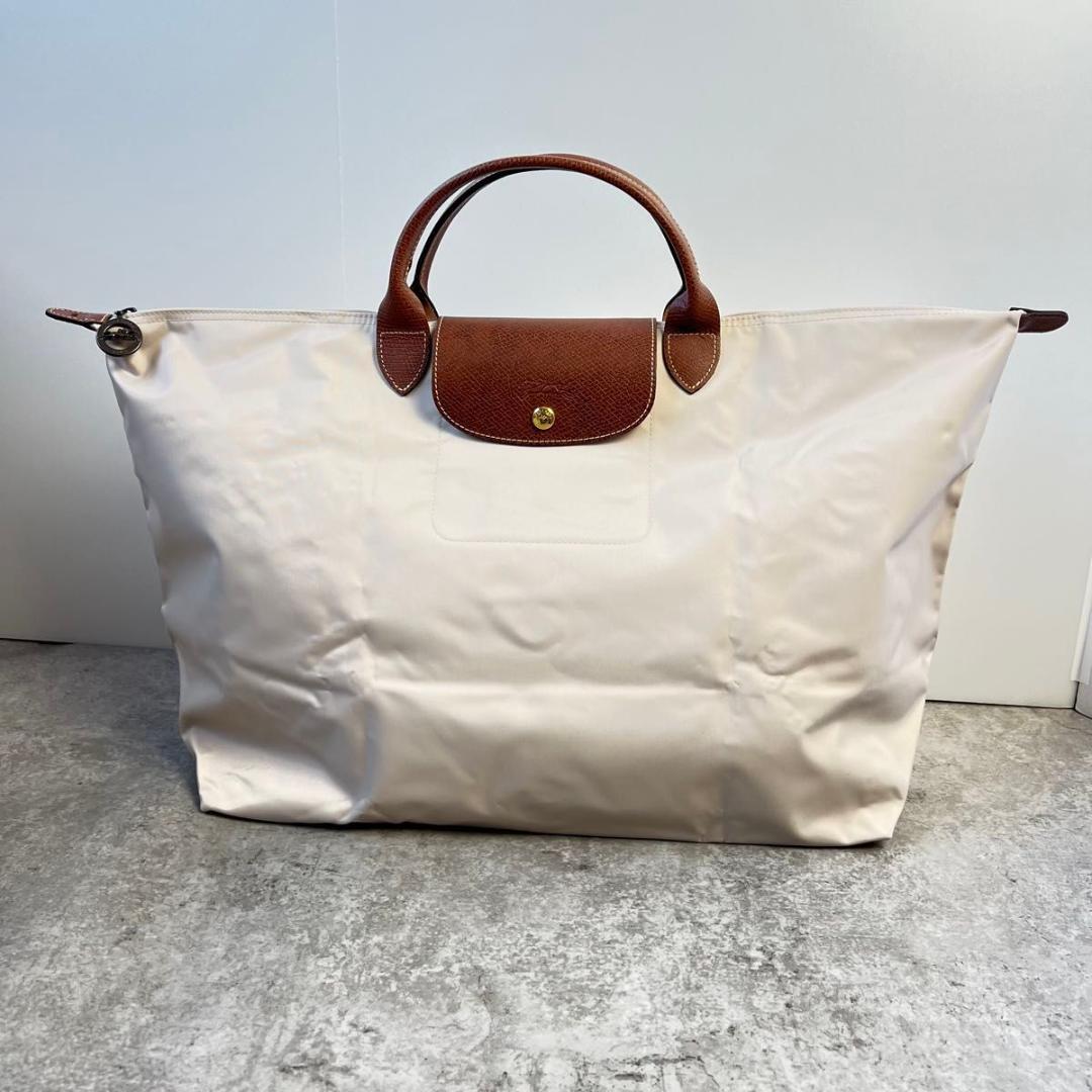 【極美品】ロンシャン　ル プリアージュ オリジナル L トラベルバッグ　パピエ