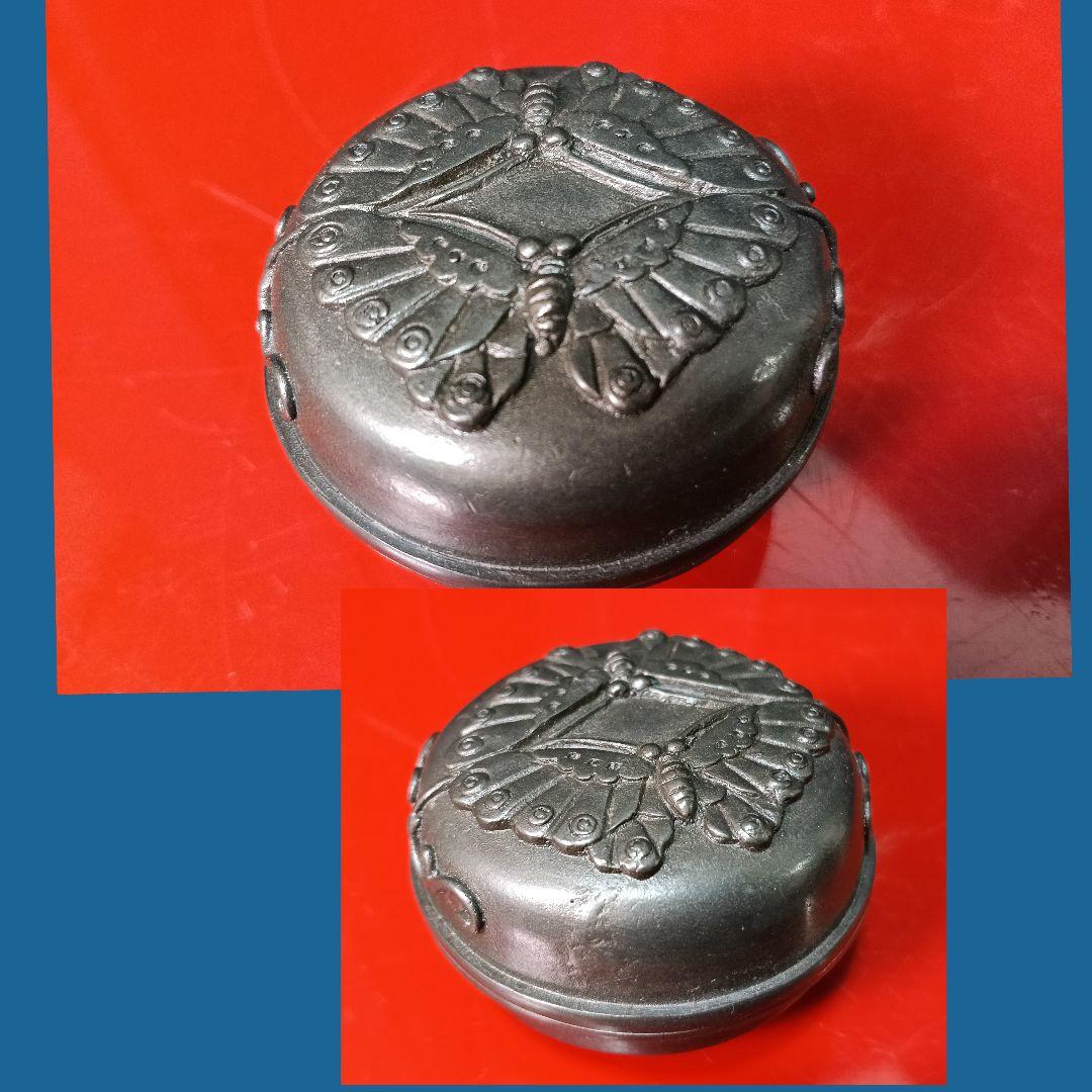 AO17 須賀月芳 香立 香合 共箱 栞 各共布 高岡銅器 二点揃 鋳銅製