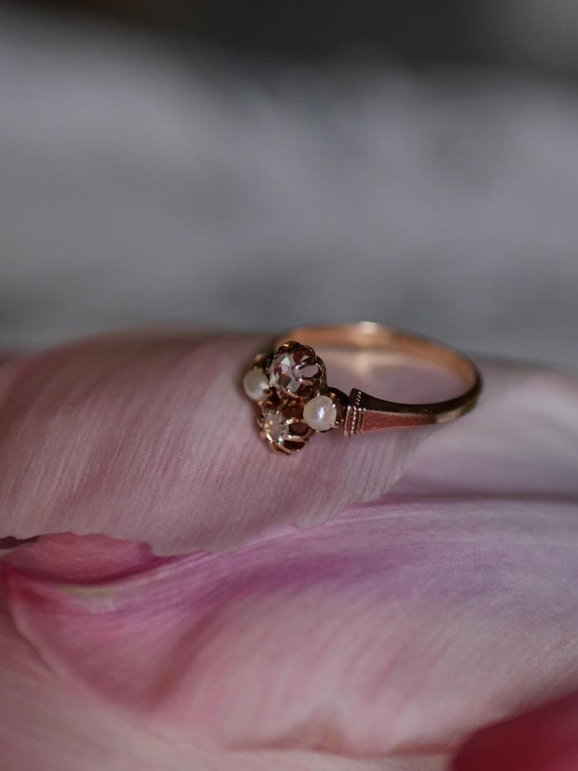 FR-34 　ヴィクトリアン　K18 アンティーク　リング フランスアンティーク