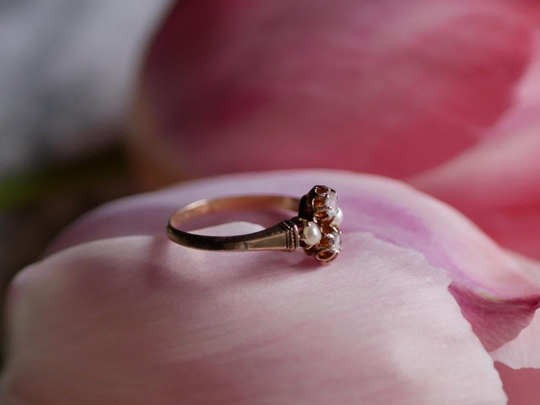 FR-34 　ヴィクトリアン　K18 アンティーク　リング フランスアンティーク