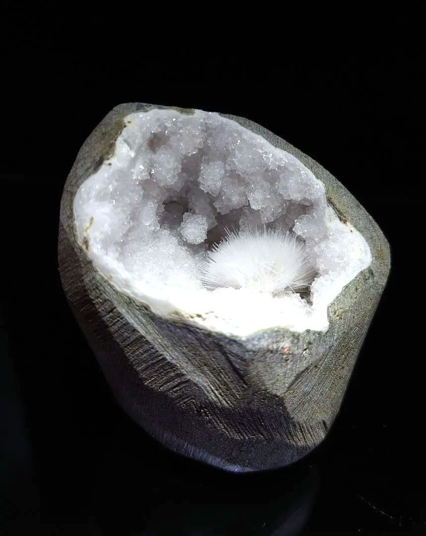 スコレサイト インド産 鉱石 鉱物 ミネラル 標本 原石 母岩付き ③