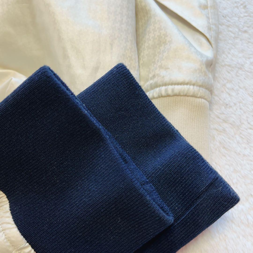 極美品　パーリーゲイツ 蓄熱裏地　ジップジャケット 千鳥 アイボリー　ベージュ