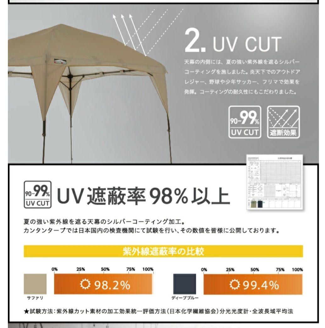 新品！未使用⬛カンタンタープ/タープ 220cm x 220cm x 225cm