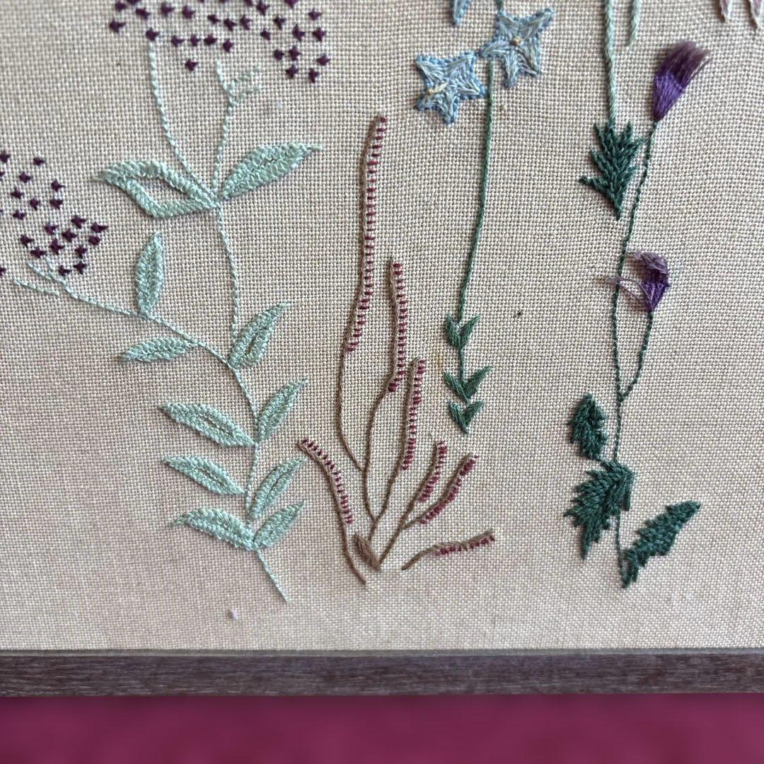 衝立　仕切り　枕屏風　花柄刺繍　アンティーク　骨董　送料込み