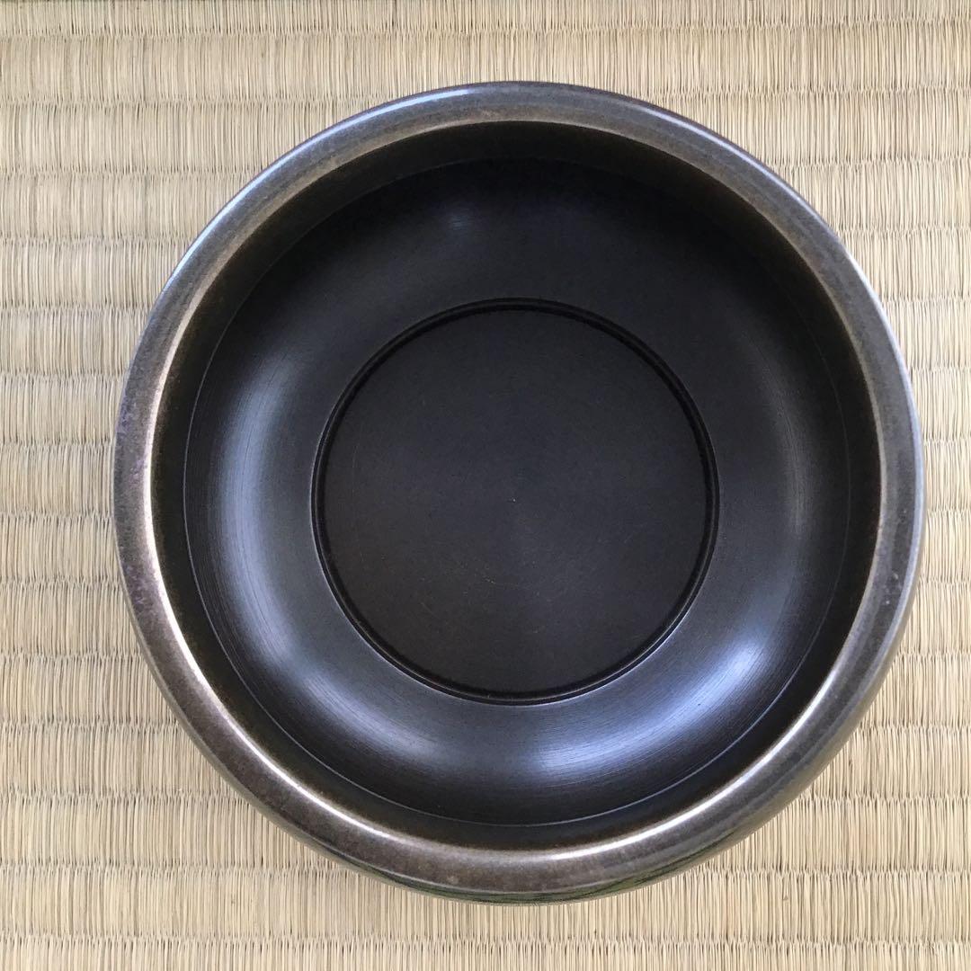 茶道具　唐銅餌畚建水　十三代五良三郎作　妙玄斎書付　栞　共箱　紙箱　S132KS