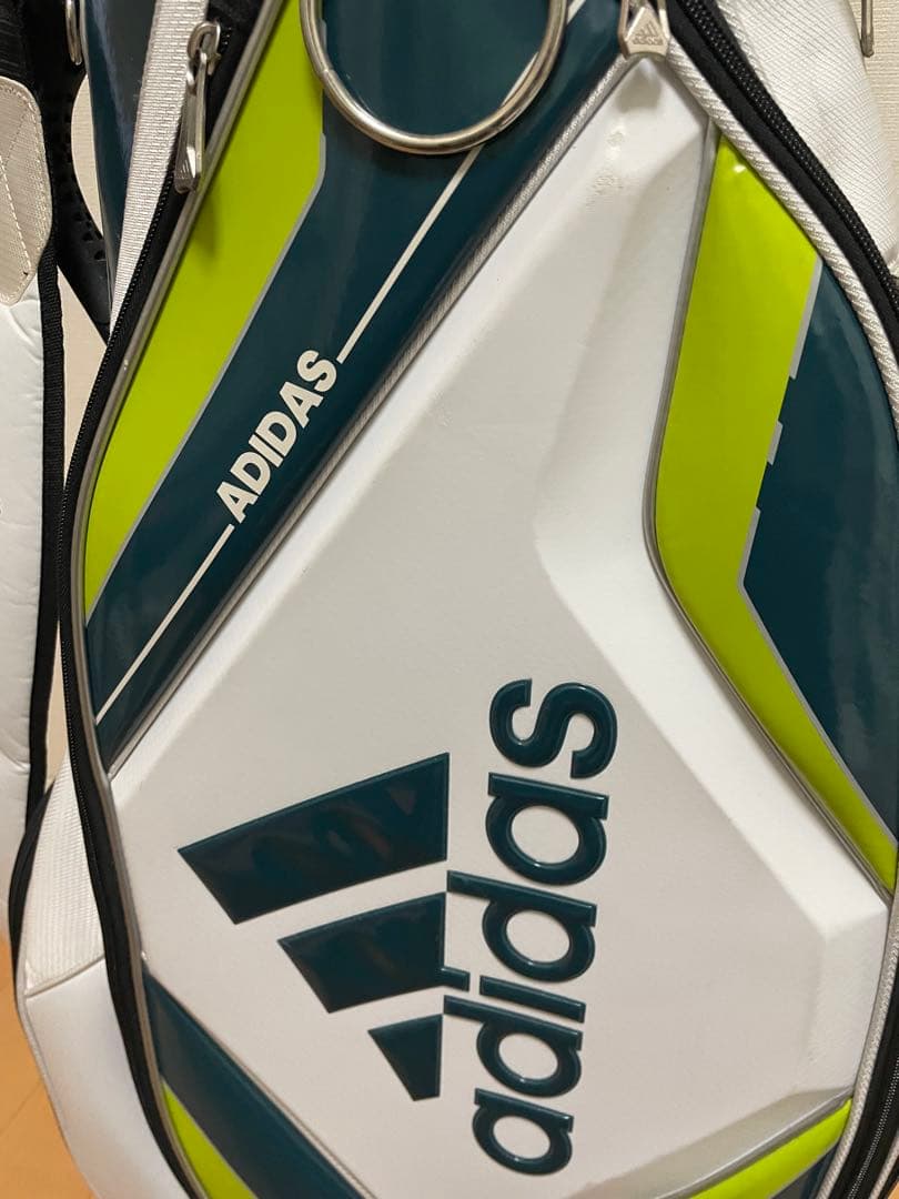 adidas キャディバッグ ホワイト/ネイビー　+ ゴルフクラブセット