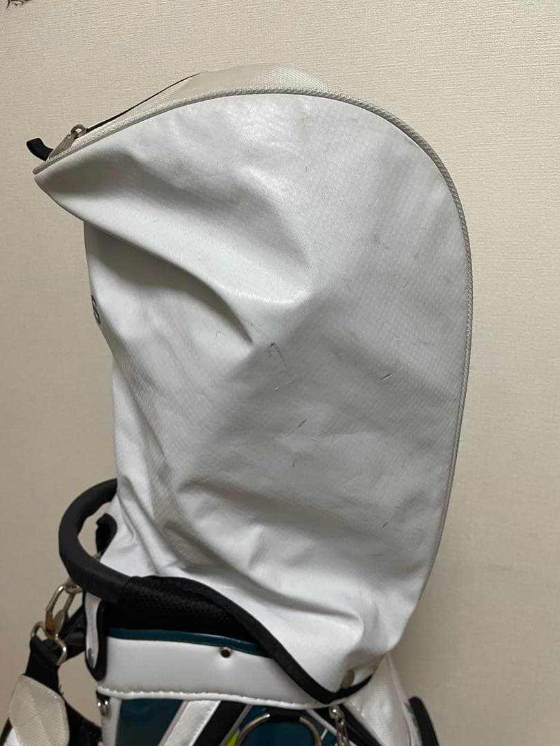 adidas キャディバッグ ホワイト/ネイビー　+ ゴルフクラブセット