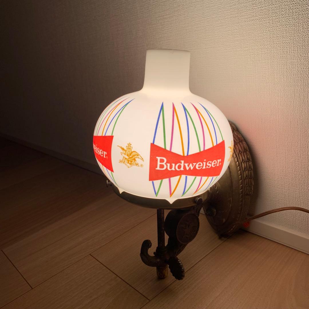 動作品 ビンテージ Budweiser ライトサイン バドワイザー 壁掛け照明
