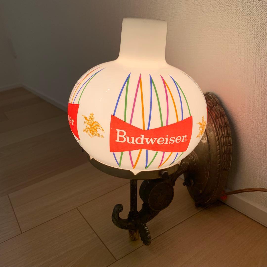 動作品 ビンテージ Budweiser ライトサイン バドワイザー 壁掛け照明
