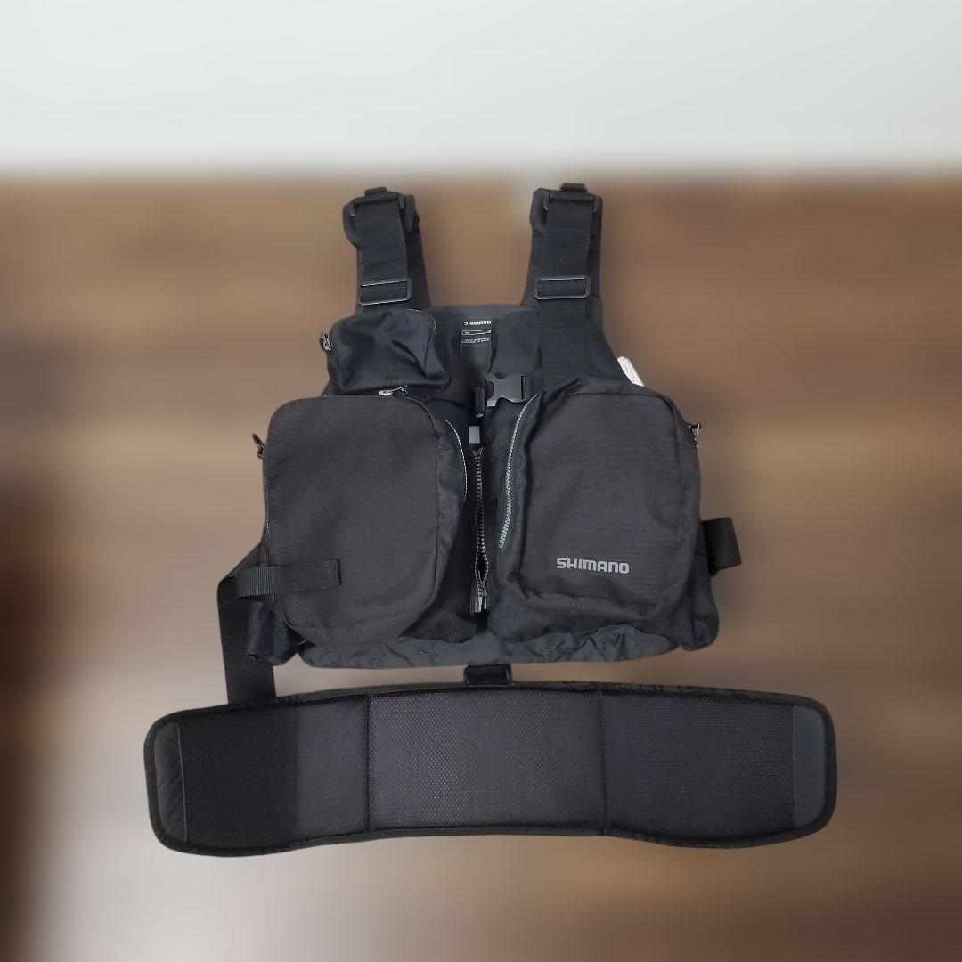 シマノ　ゲームベスト　フィッシング　ブラック