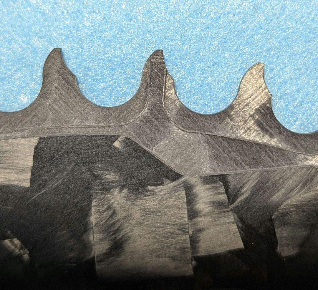 union jack カーボンチェーンリング　結晶模様 52T pcd130