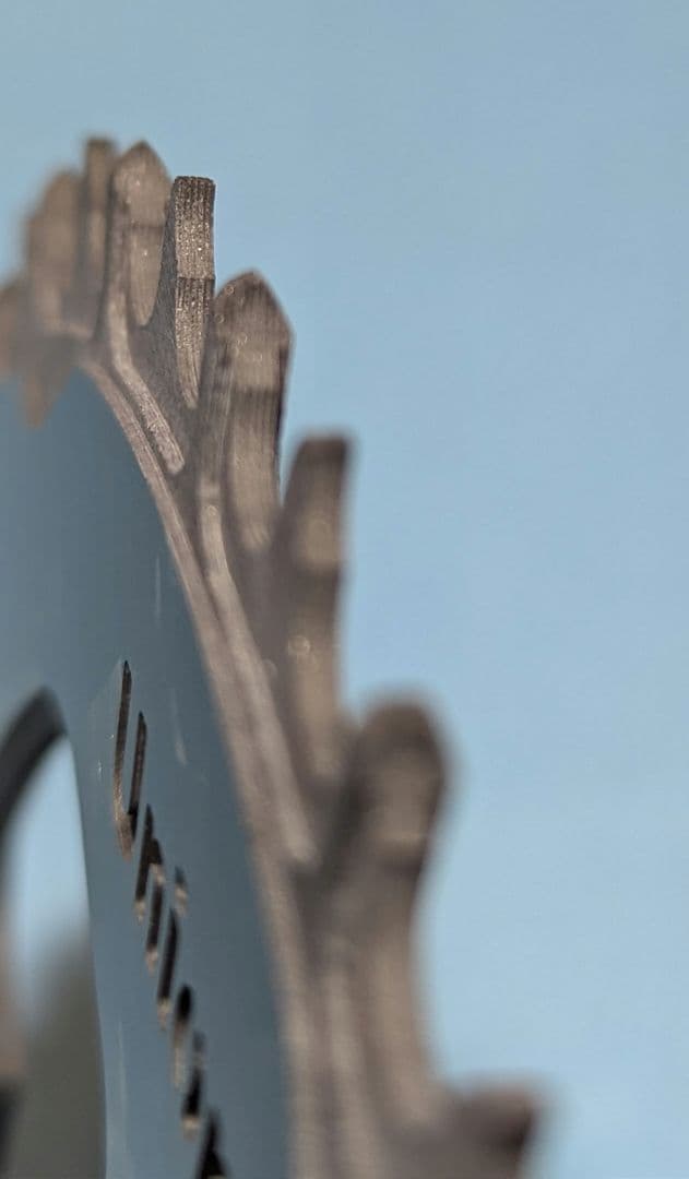 union jack カーボンチェーンリング　結晶模様 52T pcd130