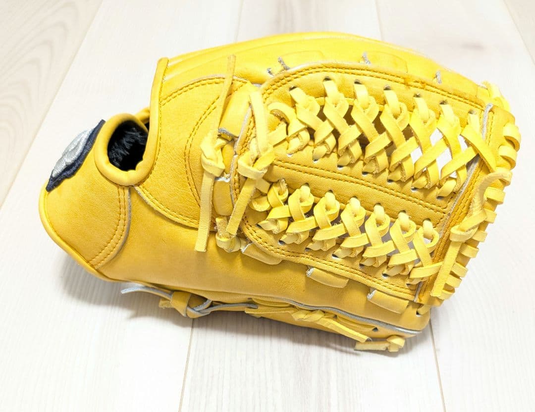 イエロー 軟式野球グローブ 日本製 ラッセルアスレティック