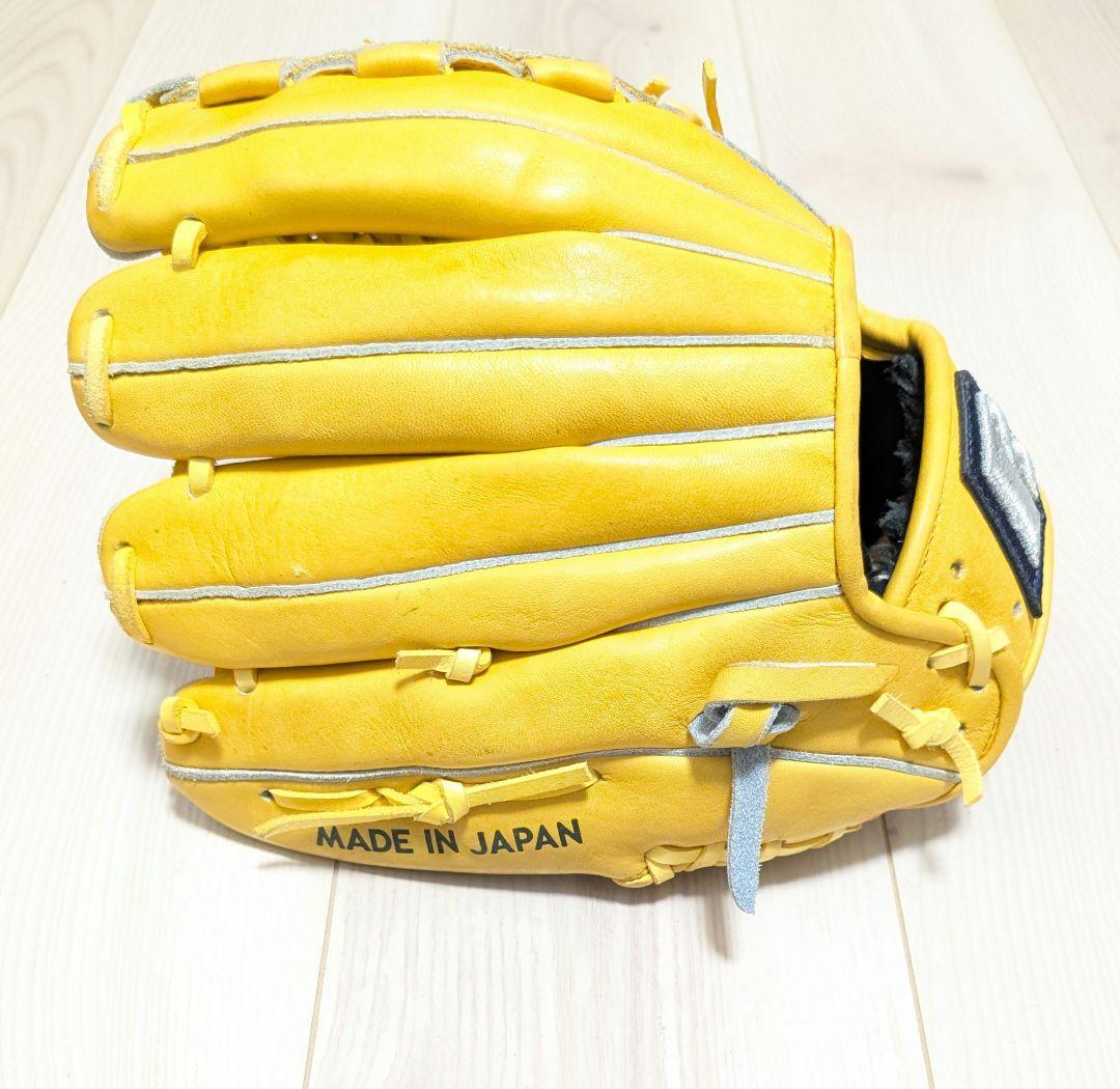 イエロー 軟式野球グローブ 日本製 ラッセルアスレティック