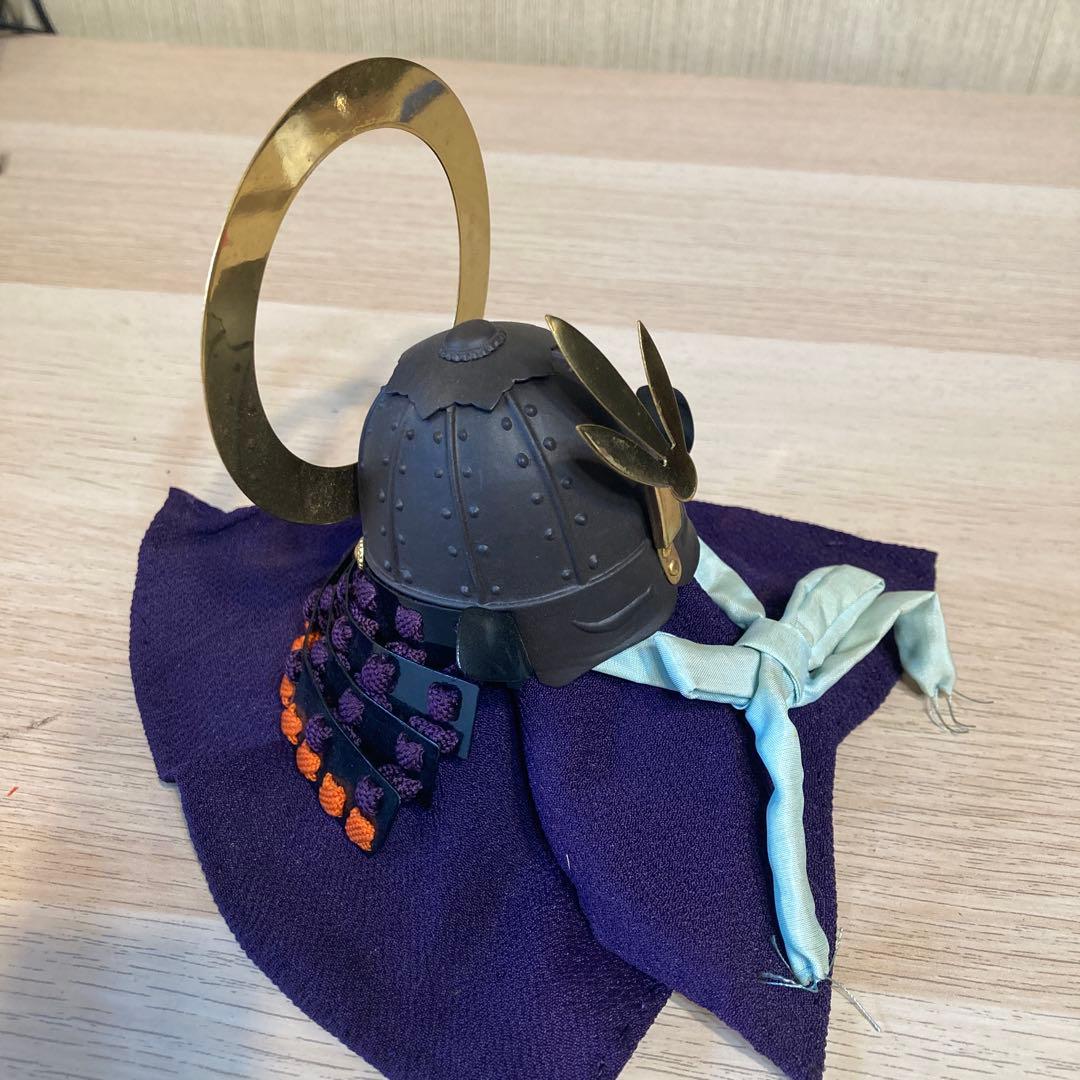 名工　甲冑師 加藤一冑 作　ミニチュア　兜　安部豊後守り　輪抜後立兜