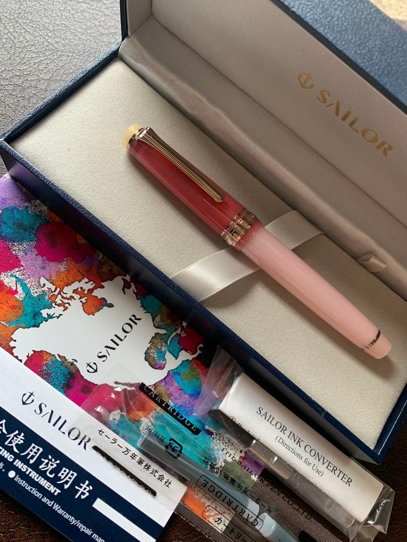 海外限定セーラー万年筆 プロギアスリム ドライフラワーシリーズ ピンクローズMF