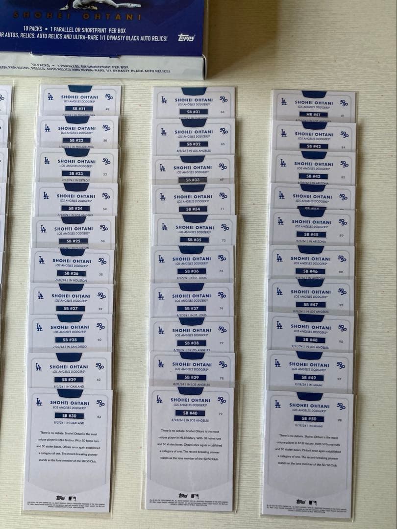 ☆コンプリートセット☆ 大谷翔平選手 50-50達成記念カードTopps全100