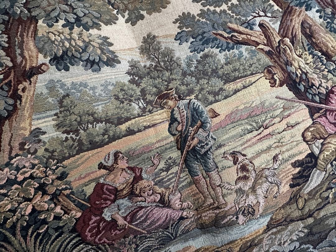 フランスヴィンテージ タペストリー ジャカード織り