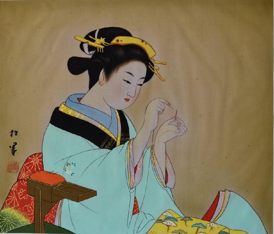 文化勲章受章作家　上村　松園　肉筆作品