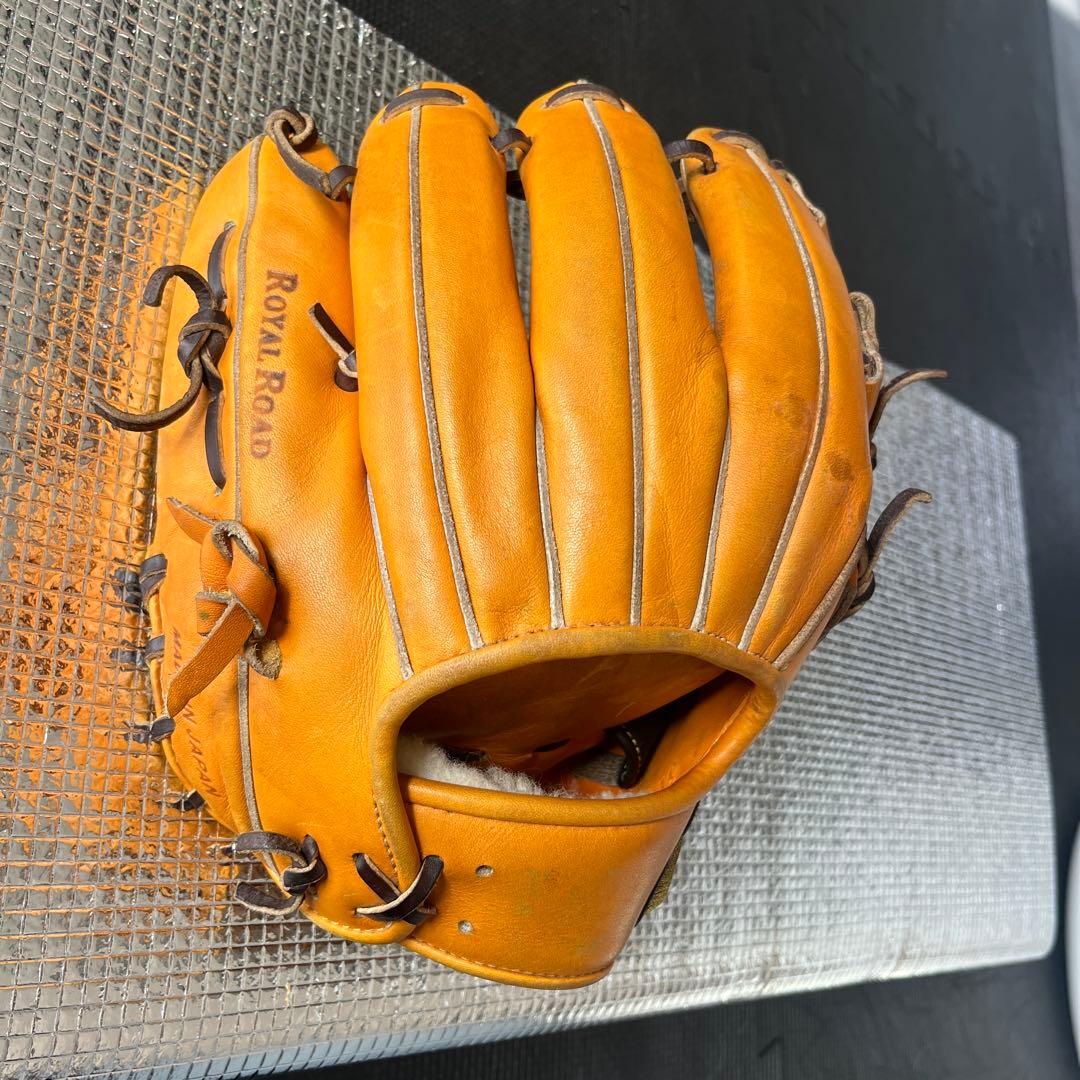 硬式グローブ オレンジ