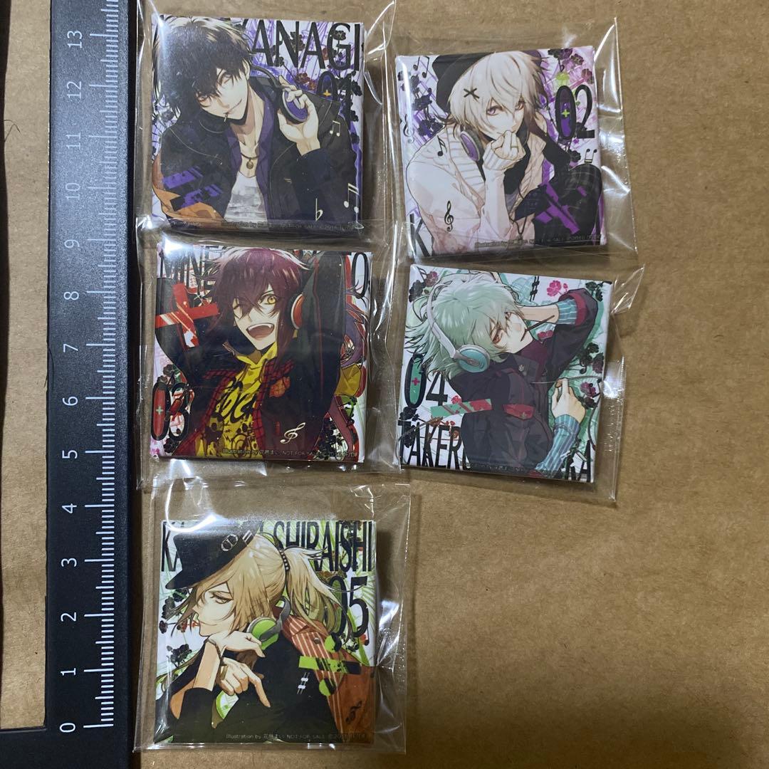 カラマリ スクエア缶バッジ 5点セット