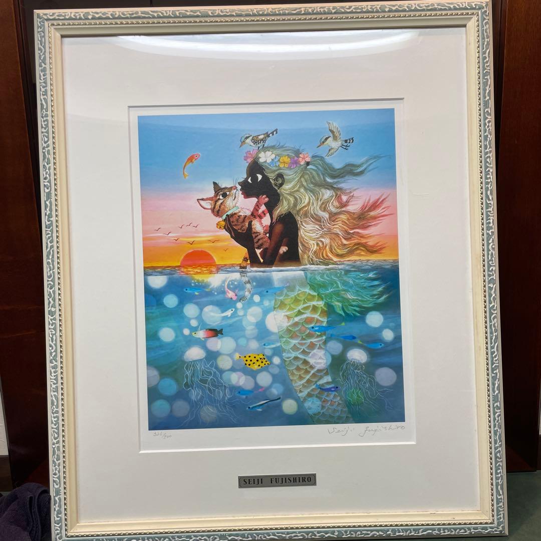 Seiji Fujishiro アート作品 夕日の中の愛の奇跡￼