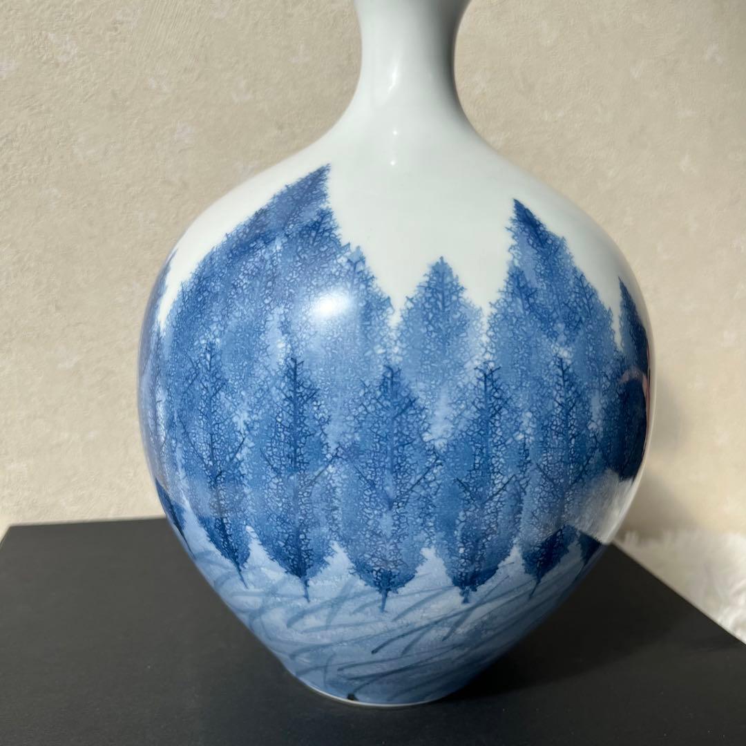 日展作家　伝統工芸作家　藤井朱明作　花瓶　花入　壺