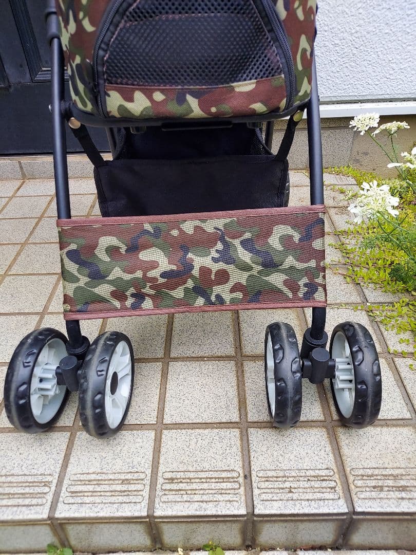 迷彩ペットカート(バスケット取り外し式)