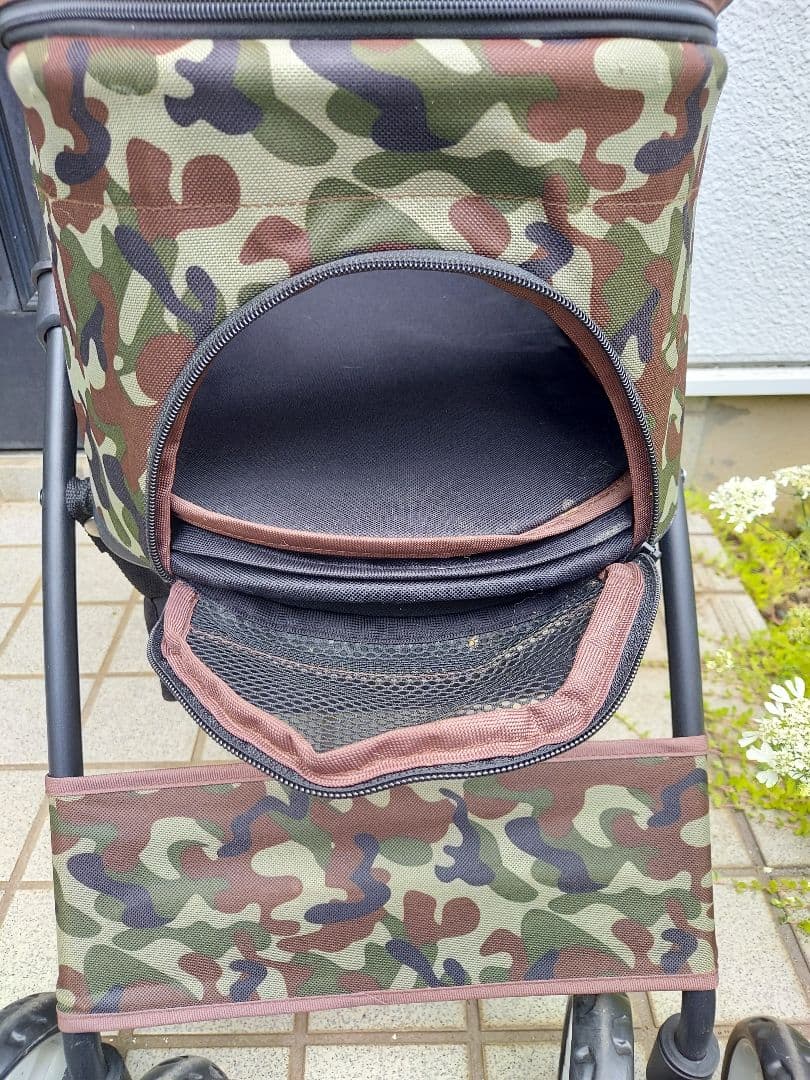 迷彩ペットカート(バスケット取り外し式)