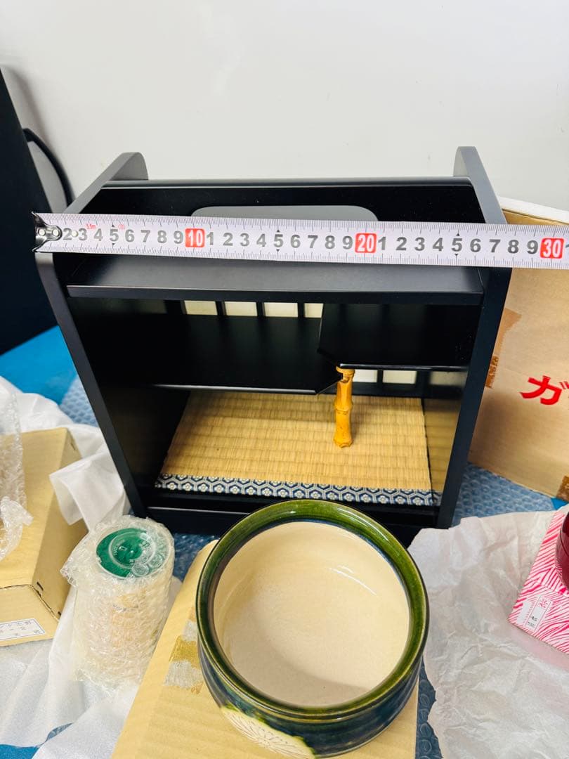 全国配送無料！★織部菊抜建水★ ピンク志野茶碗（正山作）★七宝★茶道具セット