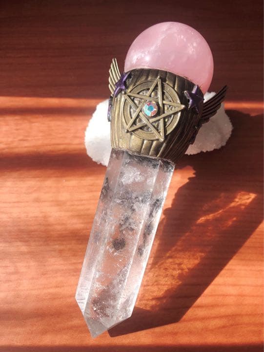 クリスタルワンド❤︎ローズクォーツ＋水晶❤︎