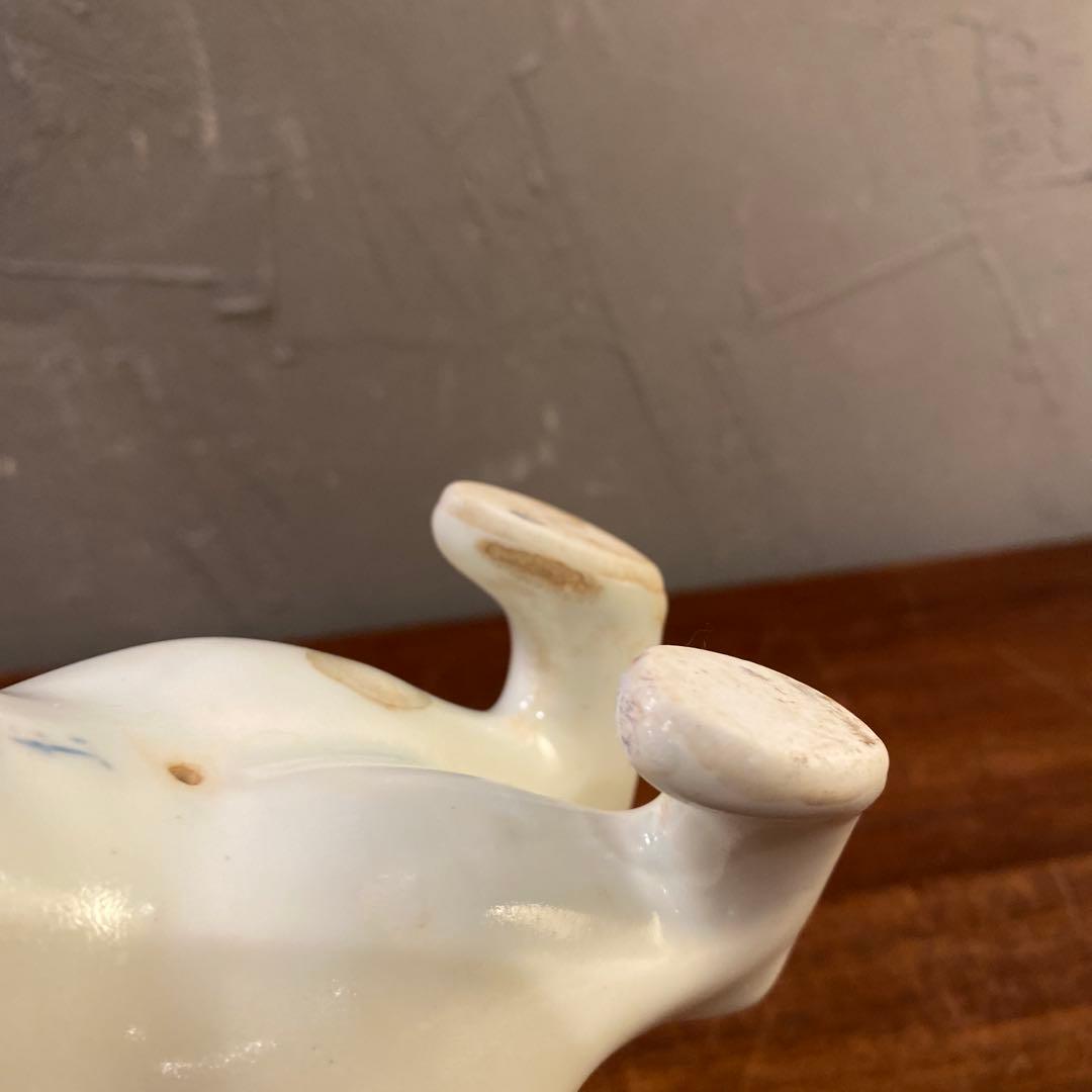 骨董品 兎 陶器製置物 フィギュリン オブジェ 昭和レトロ コレクション