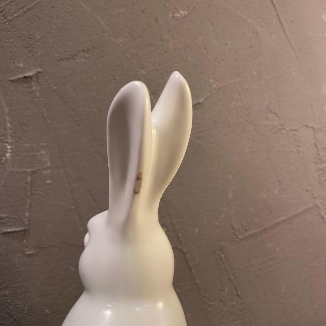 骨董品 兎 陶器製置物 フィギュリン オブジェ 昭和レトロ コレクション