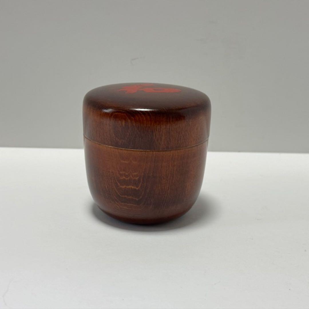 茶道具 薄茶器 和 大棗 ふきうるし 内金箔 中谷光哉 薬師寺 安田暎胤 茶道